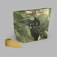 Пакет ламинированный с лентой &laquo;Малахит&raquo;, 20 - 13&times;14&times;7 см