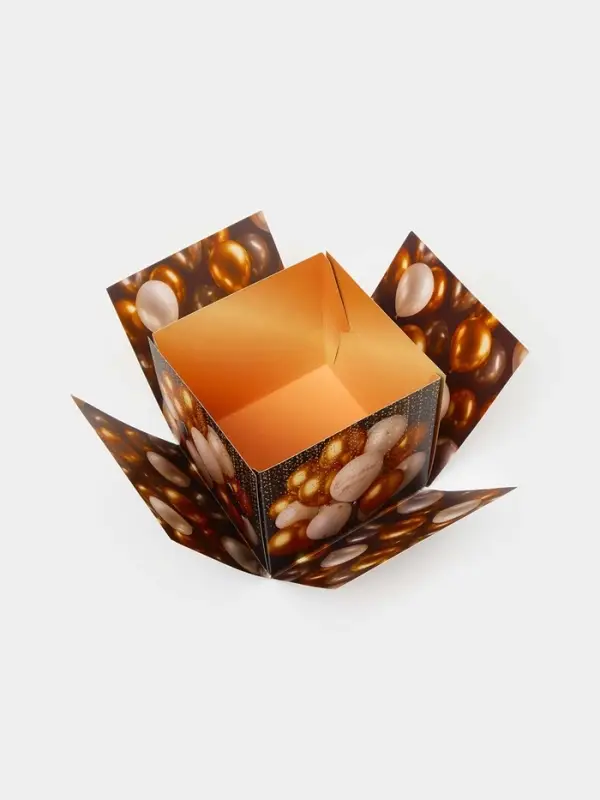 Бум-коробка подарочная с бабочками &laquo;Поздравляю&raquo;, 12 х 12 х 12 см