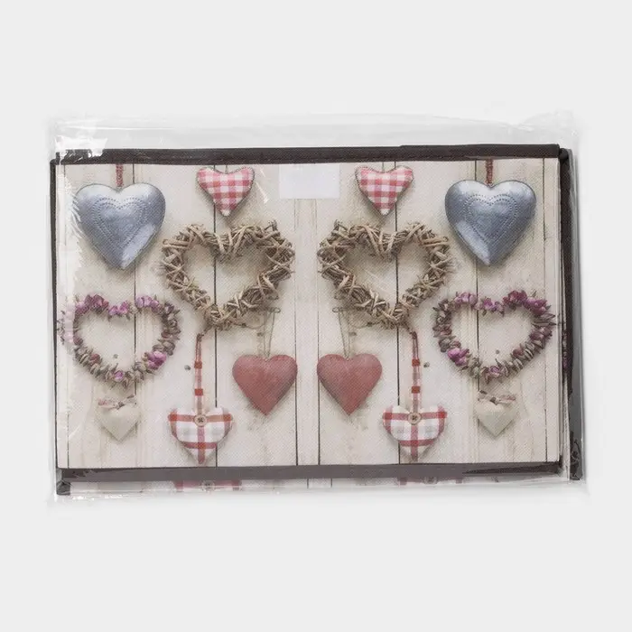 Короб стеллажный для хранения с крышкой &laquo;Сердца&raquo;, 37&times;24&times;24 см