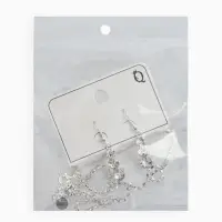 Набор 2 предмета: серьги, колье &laquo;Вечерний шик&raquo;, белый в серебре