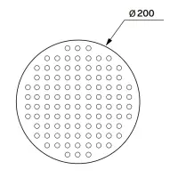 Лейка стационарная ZEIN Z0201, круглая, d=20 см, 1 режим, полированная нержавеющая сталь