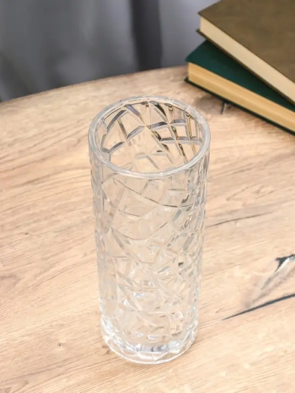 Ваза стекло настольная  Ваза стекло настольная "Шерри" геометрия, 29х11,5 см, прозрачный