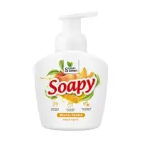 Жидкое мыло-пенка "Soapy" "Персик и дыня" пенный дозатор 400 мл. Clean&Green CG8234
