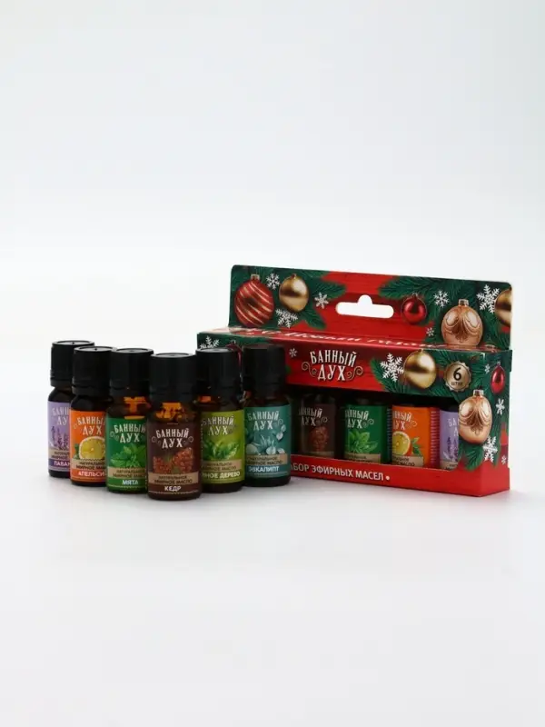 Эфирное масло, набор 6 шт х 10 мл, Банный дух
