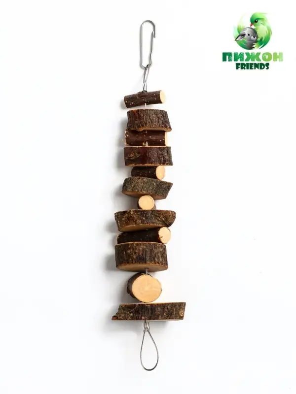Игрушка для птиц и грызунов Игрушка для птиц и грызунов "Лесенка вверх" из дерева, 21 х 3 см