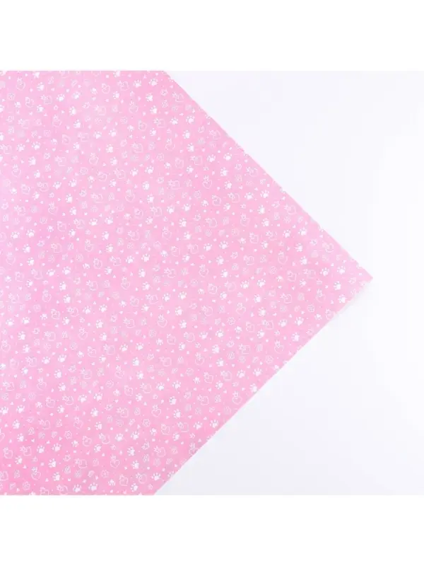 Бумага упаковочная двухсторонняя крафтовая &laquo;Коты&raquo;, 70 х 100 см