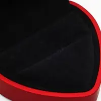 Футляр с подсветкой для парных колец &laquo;Романтика сердце&raquo;,6.5&times;7.2&times;4.3 см, красный