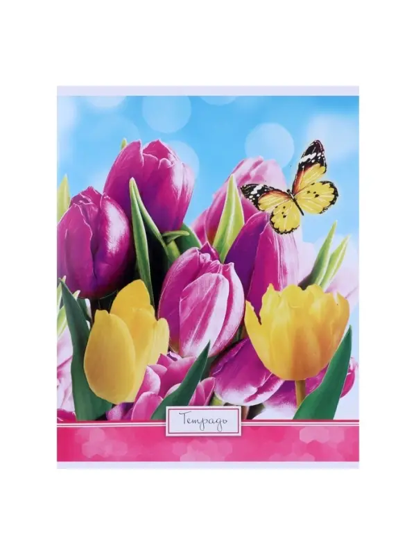 Тетрадь 48 листов в клетку, Calligrata &laquo;Яркие цветы&raquo;, МИКС