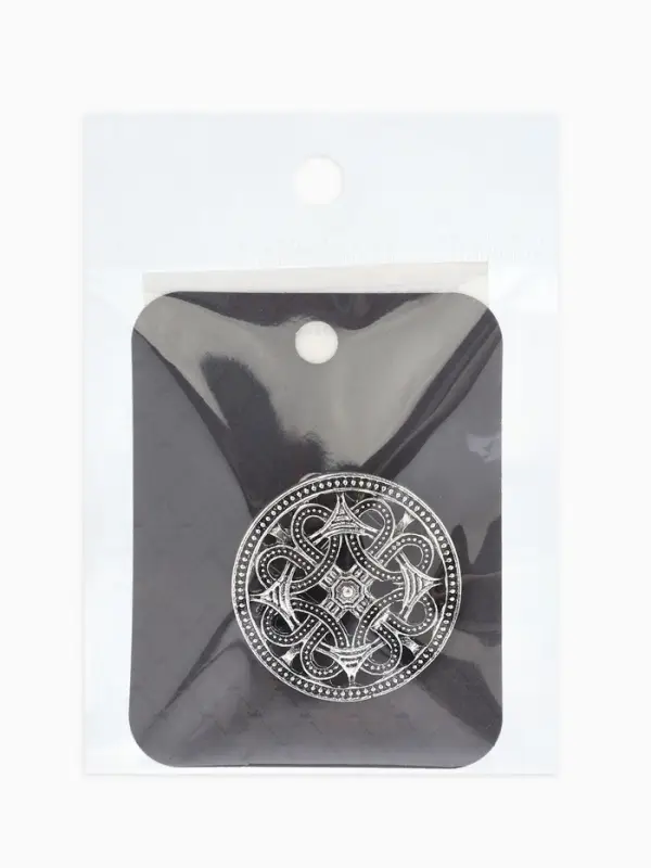 Брошь &laquo;Скандинавия. Кельтские узлы&raquo;, цвет чернёное серебро