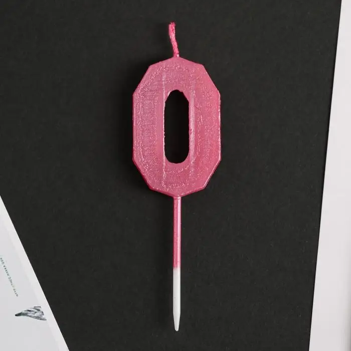 Свеча для торта, цифра «0», 8,5 х 3 см Свеча для торта, цифра «0», 8,5 х 3 см