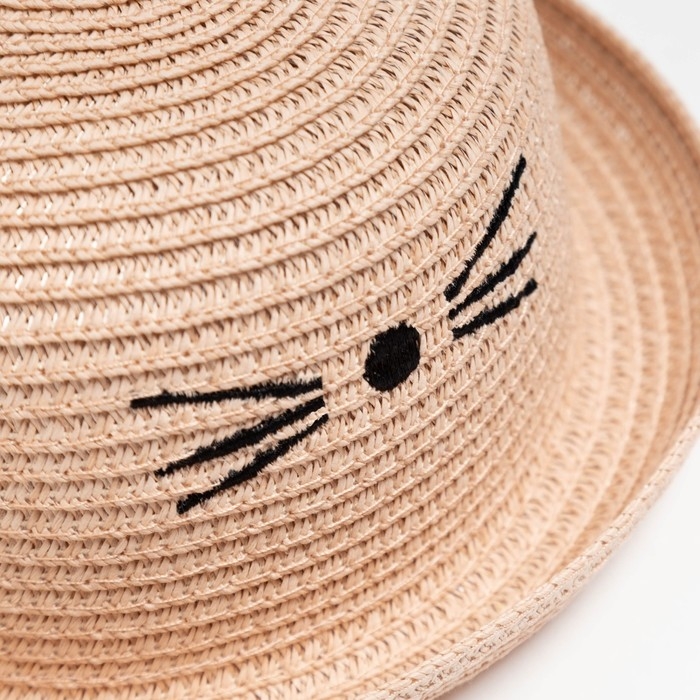 Шляпа для девочки MINAKU Шляпа для девочки MINAKU "Кошечка", цв. розовый, р-р 52