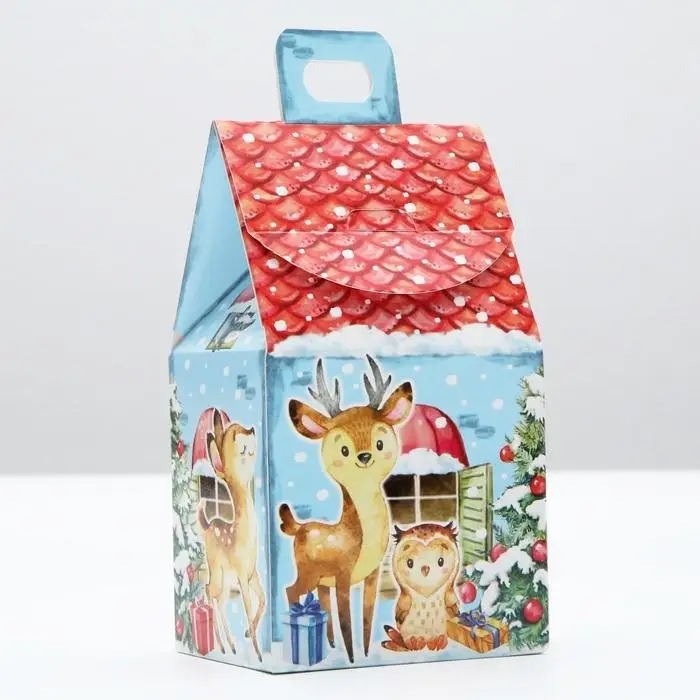 Подарочная коробка Подарочная коробка "Акварельная серия. Домик малый", 9.1×7×15.7 см