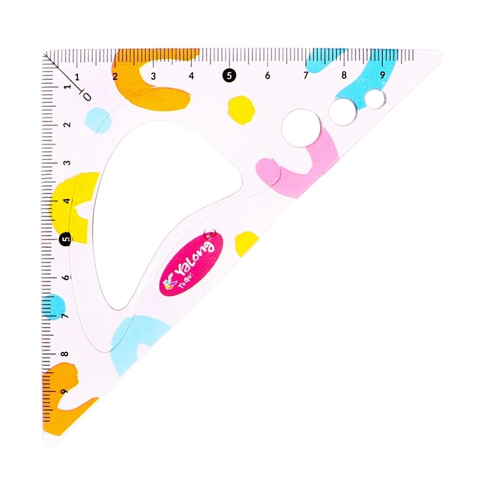 Набор геометрический гибкий силиконовый (линейка 20см+2 угольника+транспортир) Абстракция Набор геометрический гибкий силиконовый (линейка 20см+2 угольника+транспортир) Абстракция