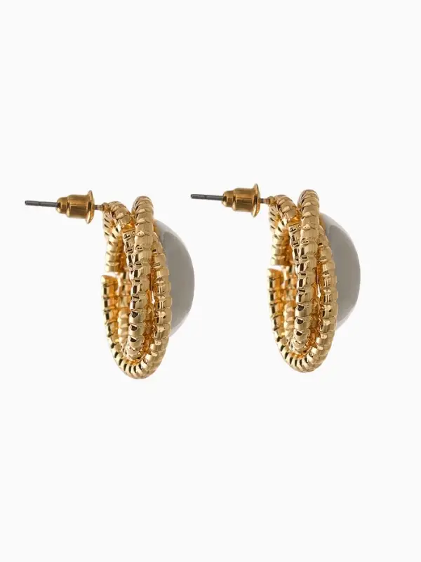 Серьги металл &laquo;Тренд&raquo;, шар, цвет золото с серебром