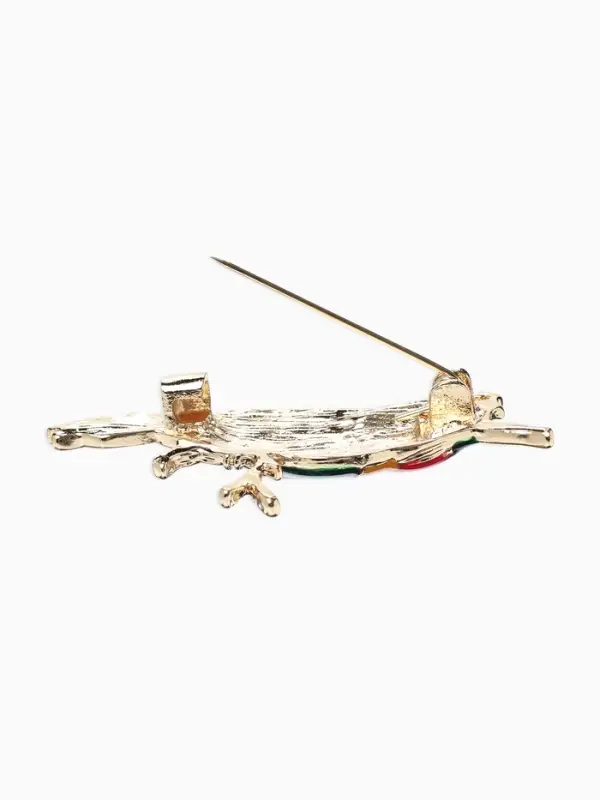 Брошь &laquo;Птица&raquo; синица, цветная в золоте