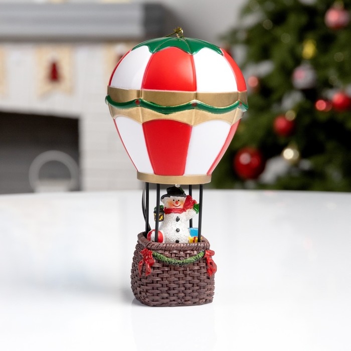 Светодиодная фигура «Воздушный шар со снеговиком» 8 × 8 × 16 см, полистоун, батарейки LR44х2 (в комплекте), свечение тёплое белое Светодиодная фигура «Воздушный шар со снеговиком» 8 × 8 × 16 см, полистоун, батарейки LR44х2 (в комплекте), свечение тёплое белое