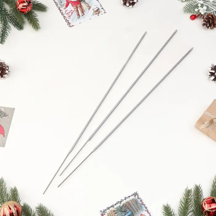 Бенгальские огни, 65 см, 3 штуки, «Белый снег» Бенгальские огни, 65 см, 3 штуки, «Белый снег»