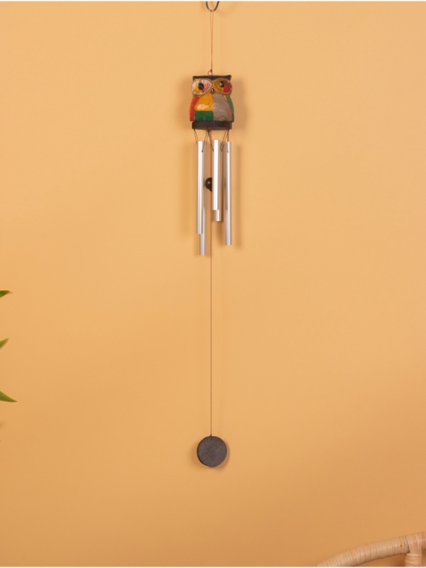 Музыка ветра Музыка ветра "Совёнок" дерево, алюминий, 8х8х80 см,