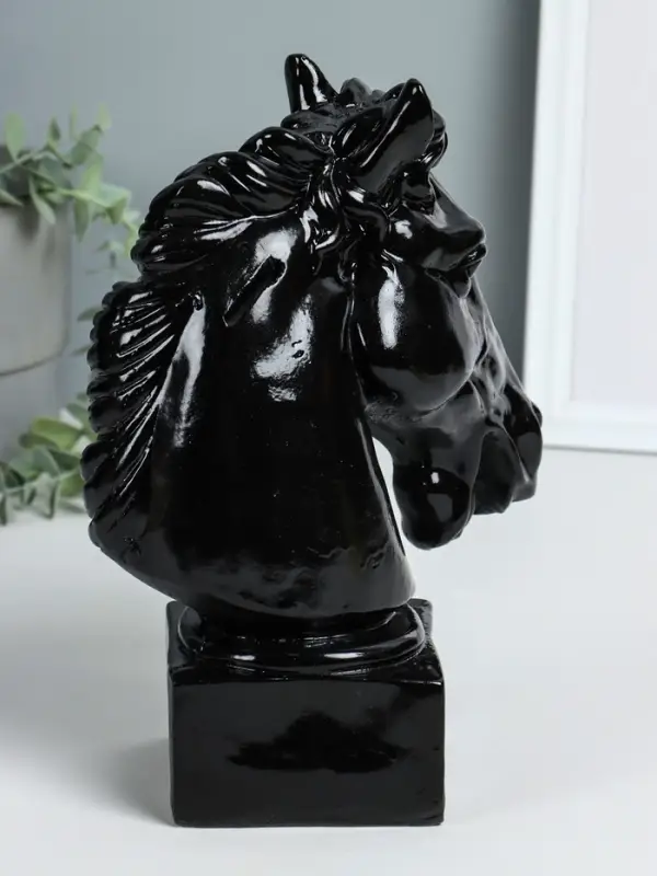 Копилка для денег &laquo;Голова коня&raquo;, гипс, 25 см, чёрный