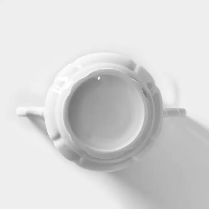 Сахарница Добрушский завод &laquo;Романс&raquo;, 550 мл, фарфор, белая