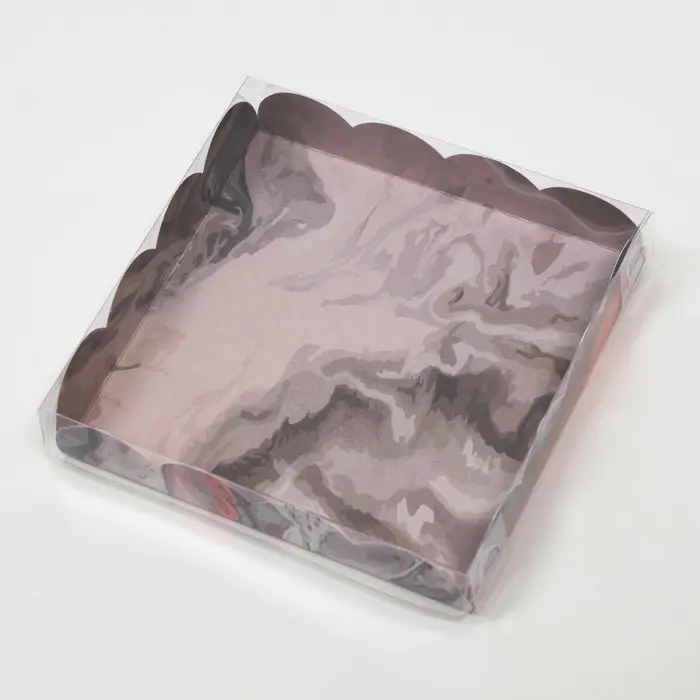Коробочка для печенья,  Коробочка для печенья, "Мраморные реки", 15 х 15 х 3 см