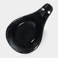 Соусники Magistro &laquo;Ночной дождь&raquo;, 100 мл, на подставке 35&times;12&times;1 см, набор 3 шт., фарфор, чёрные