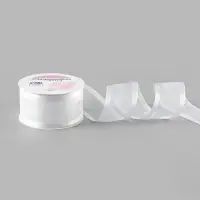 Лента декоративная, капроновая, атласная, 40 мм, 18&plusmn;1 м, белая