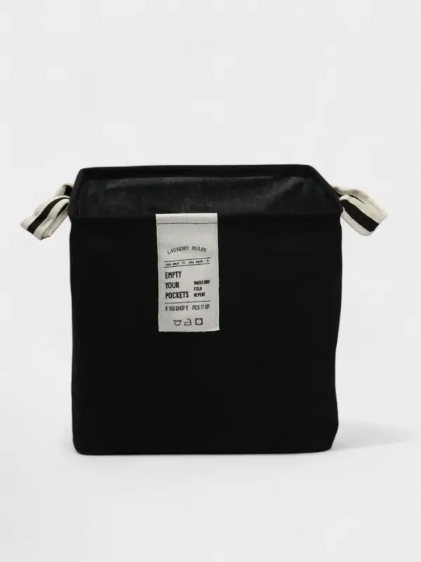 Корзина для белья Доляна Laundry, 33&times;33&times;33 см, чёрная