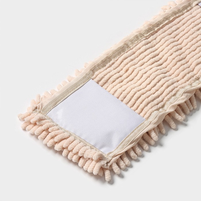 Насадка для плоской швабры Доляна «Пастель», микрофибра букли, 43×13 см, цвет бежевый Насадка для плоской швабры Доляна «Пастель», микрофибра букли, 43×13 см, цвет бежевый