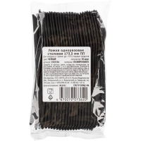 Ложка одноразовая столовая  173,5мм,  черная, ПП, 50шт/уп(4033)