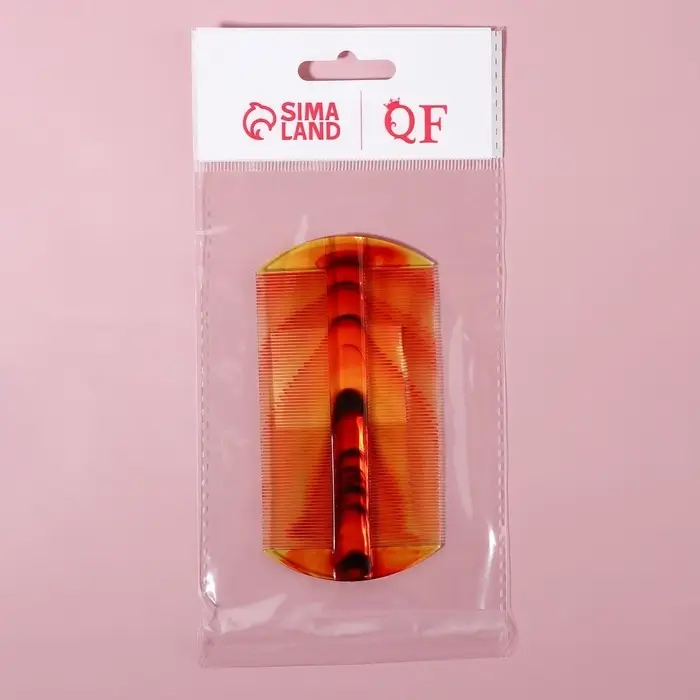 Расчёска двусторонняя, 10.5×5 (±1 см, цвет «янтарный» Расчёска двусторонняя, 10.5×5 (±1 см, цвет «янтарный»