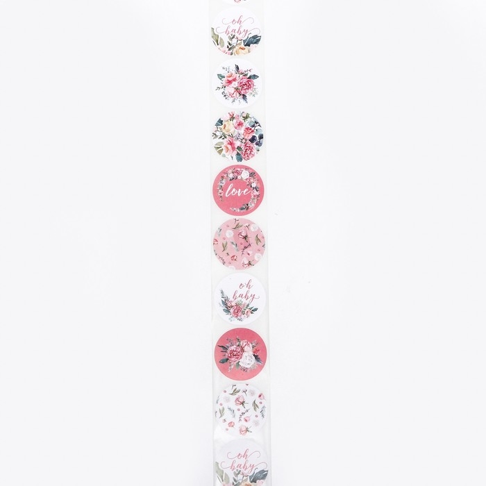 Наклейки в рулоне Наклейки в рулоне "Love",500 шт,3,8 х 3,8 см