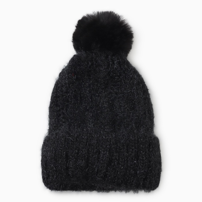 Шапка женская MINAKU, цвет черный, р-р 56-58