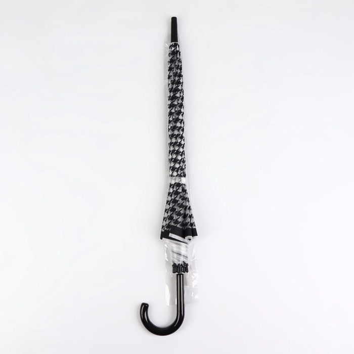 Зонт - трость полуавтоматический, 8 спиц, R = 51/58 см, D = 116 см, цвет чёрный Зонт - трость полуавтоматический, 8 спиц, R = 51/58 см, D = 116 см, цвет чёрный