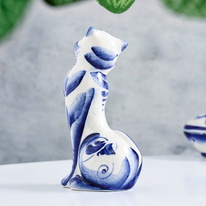 Сувенир Сувенир "Кошка Грация", гжель