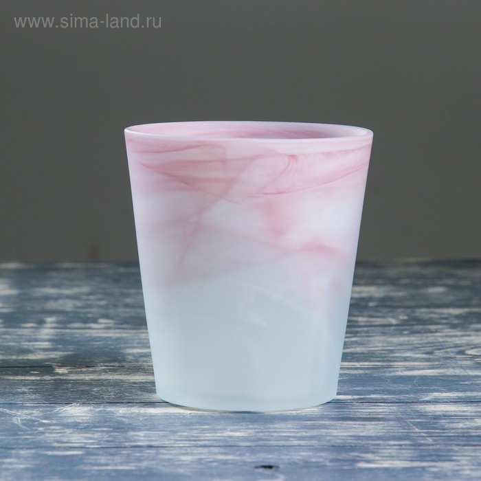 Кашпо  Кашпо "Бальзамин" алебастр розово-матовый 1,2 л