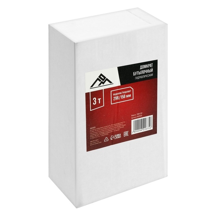 Домкрат бутылочный гидравлический ЛОМ, подъем/подхват 298/158 мм, 3 т Домкрат бутылочный гидравлический ЛОМ, подъем/подхват 298/158 мм, 3 т