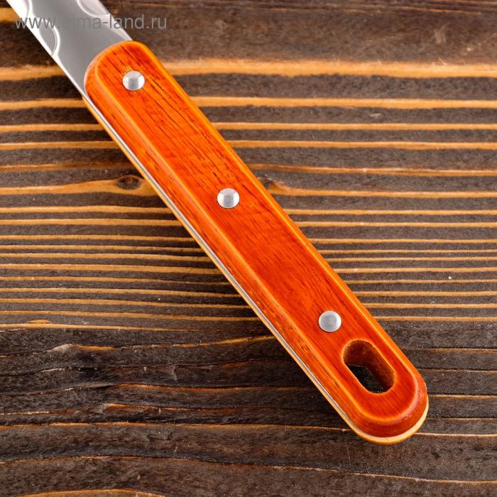 Шумовка для казана узбекская 43см, диаметр 12см, с деревянной ручкой Шумовка для казана узбекская 43см, диаметр 12см, с деревянной ручкой