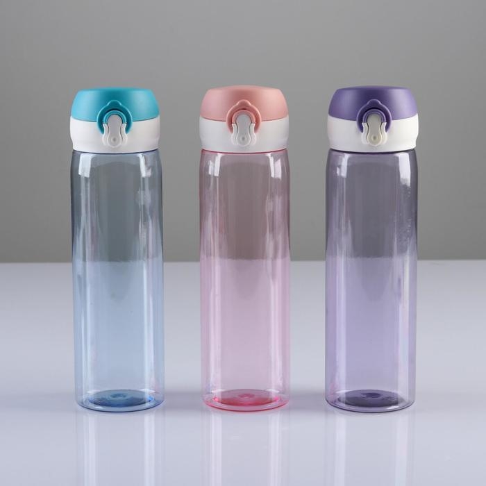 Бутылка для воды, 550 мл, Бутылка для воды, 550 мл, "Мастер К", 22 х 6 см, микс