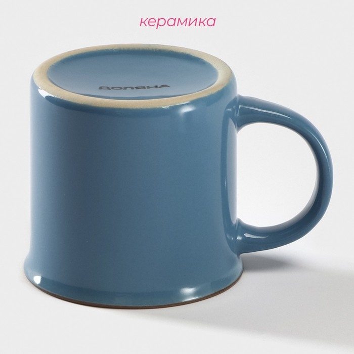 Кружка керамическая Доляна «Фламинго», 180 мл, цвет синий Кружка керамическая Доляна «Фламинго», 180 мл, цвет синий