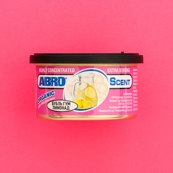 Освежитель воздуха  Освежитель воздуха "Органик" Бубль Гум Лимонад ABRO, 57 г