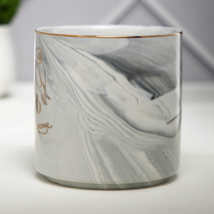 Кружка керамическая «Учитель», 350 мл, цвет серый Кружка керамическая «Учитель», 350 мл, цвет серый