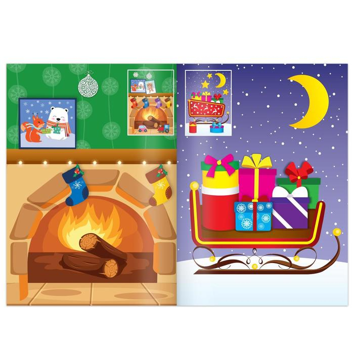 Набор новогодний аппликаций наклейками 4 шт. Набор новогодний аппликаций наклейками 4 шт.