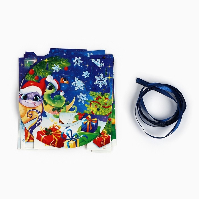 Новый год 2025! Гирлянда на ленте &laquo;Новогодняя коллекция: С новым годом&raquo;, змейка, дл. 130 см