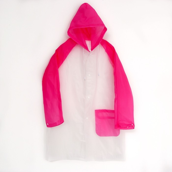 Дождевик детский «Гуляем под дождём», розовый, L, МИКС Дождевик детский «Гуляем под дождём», розовый, L, МИКС