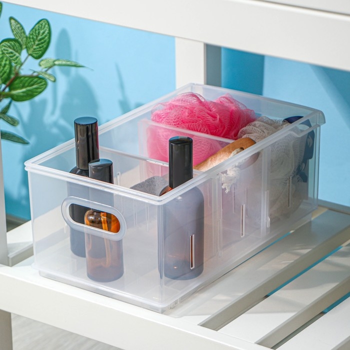 Контейнер для хранения без крышки ROLLY, 5 л, 16,8×30,5×12,9 см, прозрачный