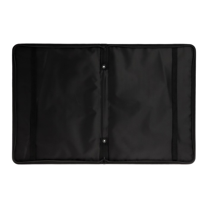 Папка для чертежей и рисунков для художников А3, 470 х 350 х 40 мм, с ручками, каркасная, текстильная, "Вдохновение" 1B3, внутренний карман, чёрная