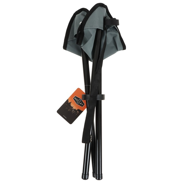 Стул туристический Maclay, р. 28х26х36 см, до 60 кг, цвет тёмно-серый Стул туристический Maclay, р. 28х26х36 см, до 60 кг, цвет тёмно-серый