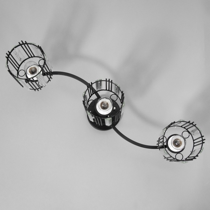 Люстра Люстра "Астрила" 3хЕ27 40Вт черный 61,5х12х28,5см BayerLux