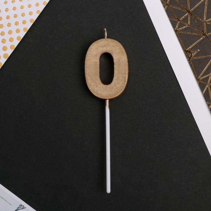 Свеча для торта, цифра «0», 11,5 х 2,3 см Свеча для торта, цифра «0», 11,5 х 2,3 см